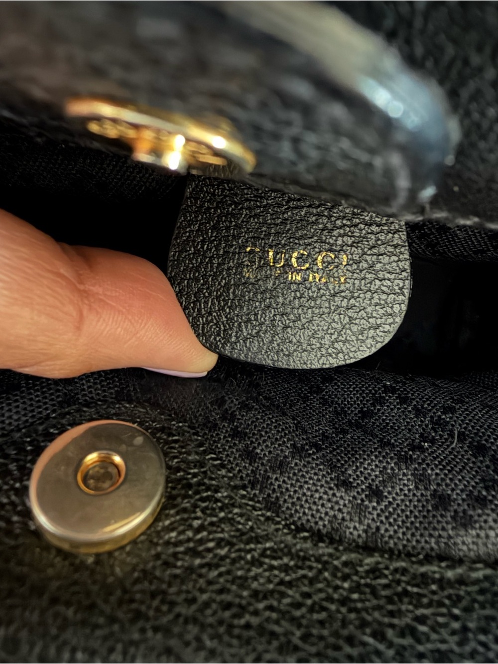 Gucci Black Suede Mini Bamboo Two-Way Bag - Picture 11 of 11